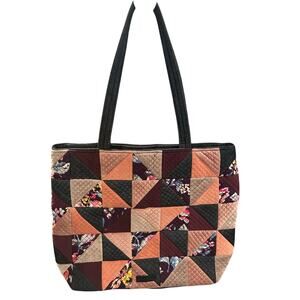 Vera Bradley patchwork quilt large weekender tote bag